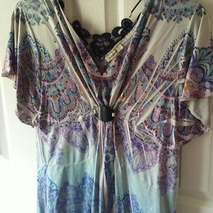 Wash & wear dressy short sleeve blouse